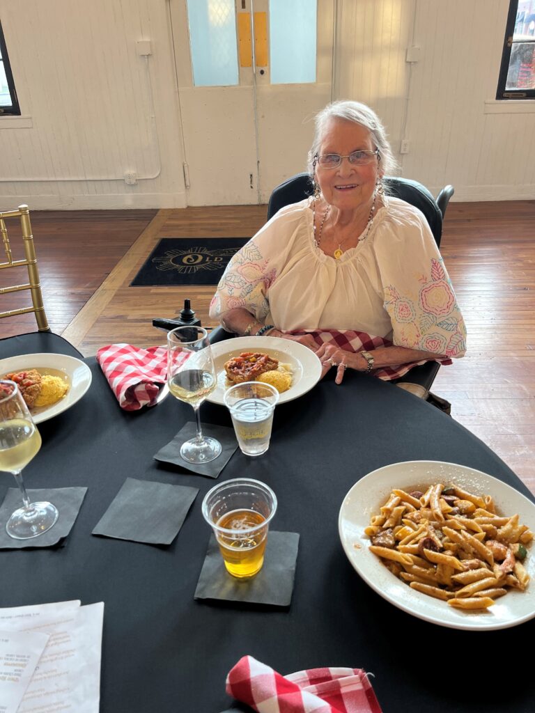 Enjoying Food from The American restaurant in the Old Post Office Ballroom